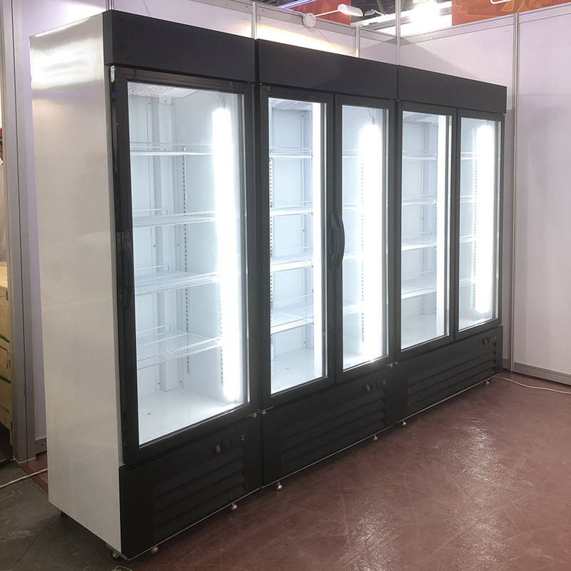 220v/50-60hz Ventilação nominal Refrigerador de visualização de bebidas com faixa de temperatura de 2C a 8C