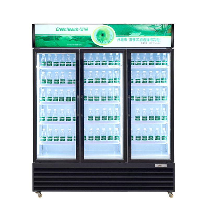 220v/50-60hz Ventilação nominal Refrigerador de visualização de bebidas com faixa de temperatura de 2C a 8C