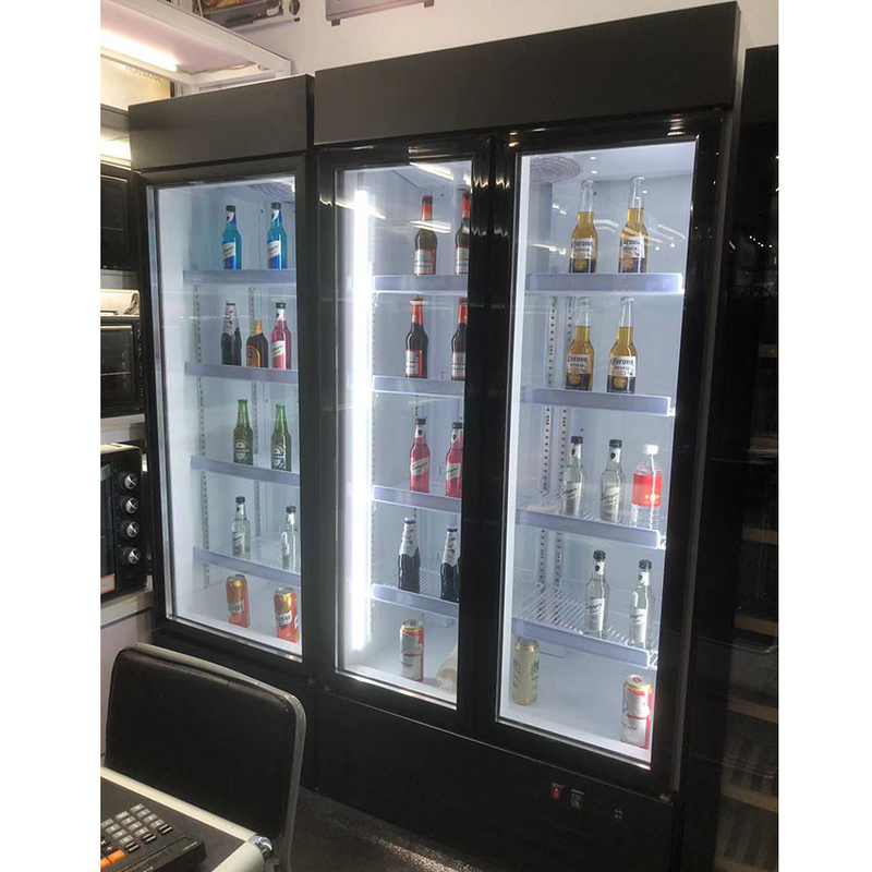 220v/50-60hz Ventilação nominal Refrigerador de visualização de bebidas com faixa de temperatura de 2C a 8C