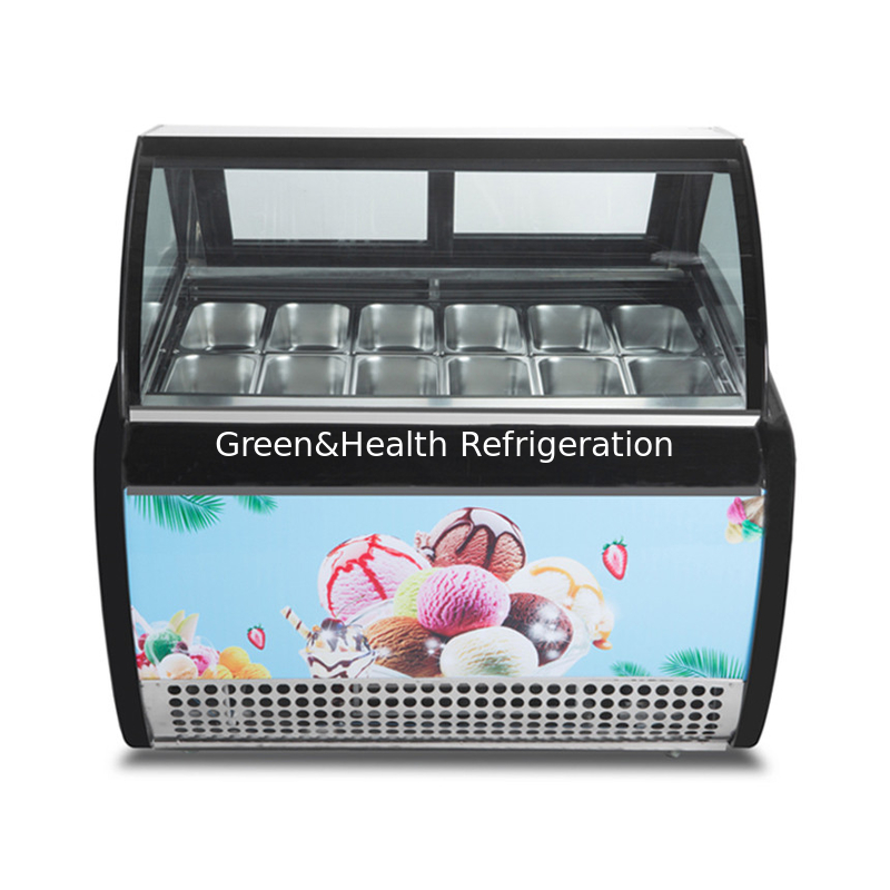 Color e tamanho personalizáveis gelado gelado display congelador com 10 / 12 / 16 / 22 panelas