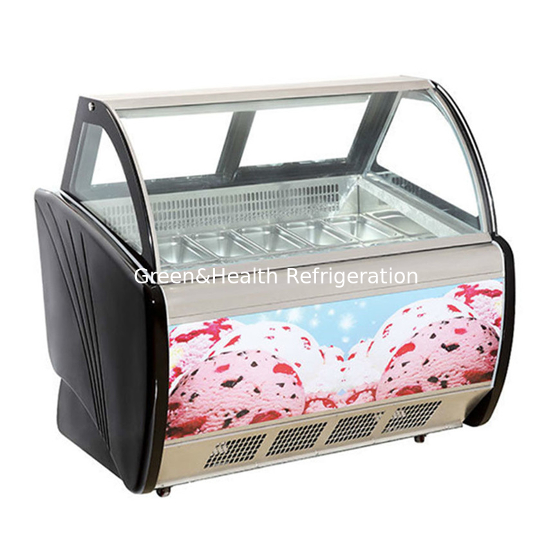 Color e tamanho personalizáveis gelado gelado display congelador com 10 / 12 / 16 / 22 panelas