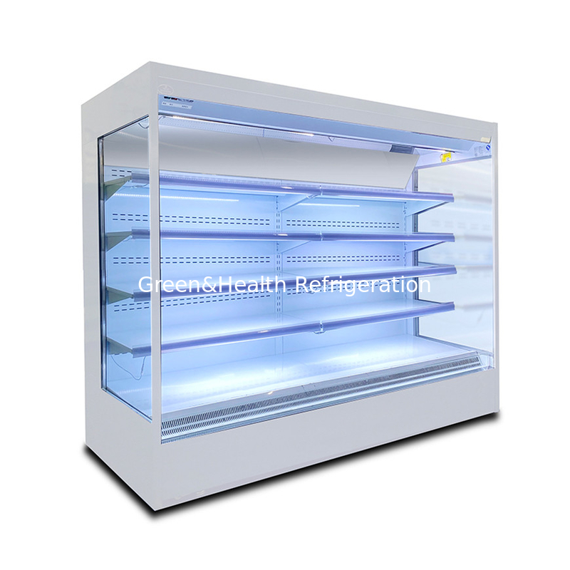 Display aberto Frigorífico Refrigerante para alimentos e bebidas frescos Display temperatura 2-8C