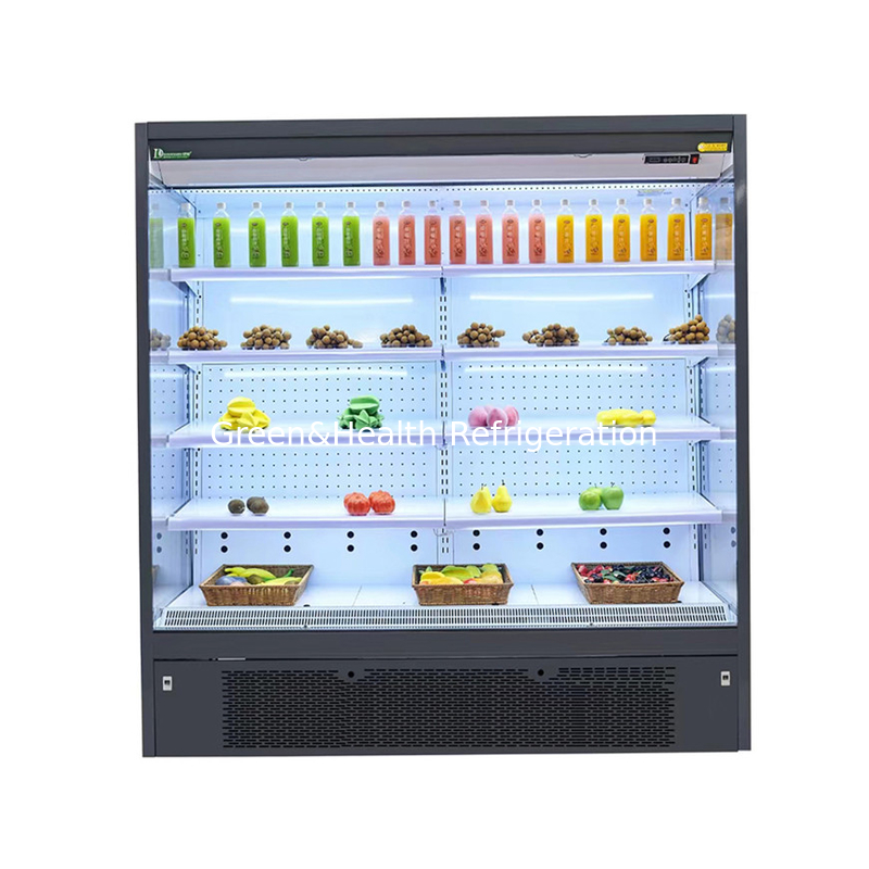 Display aberto Frigorífico Refrigerante para alimentos e bebidas frescos Display temperatura 2-8C