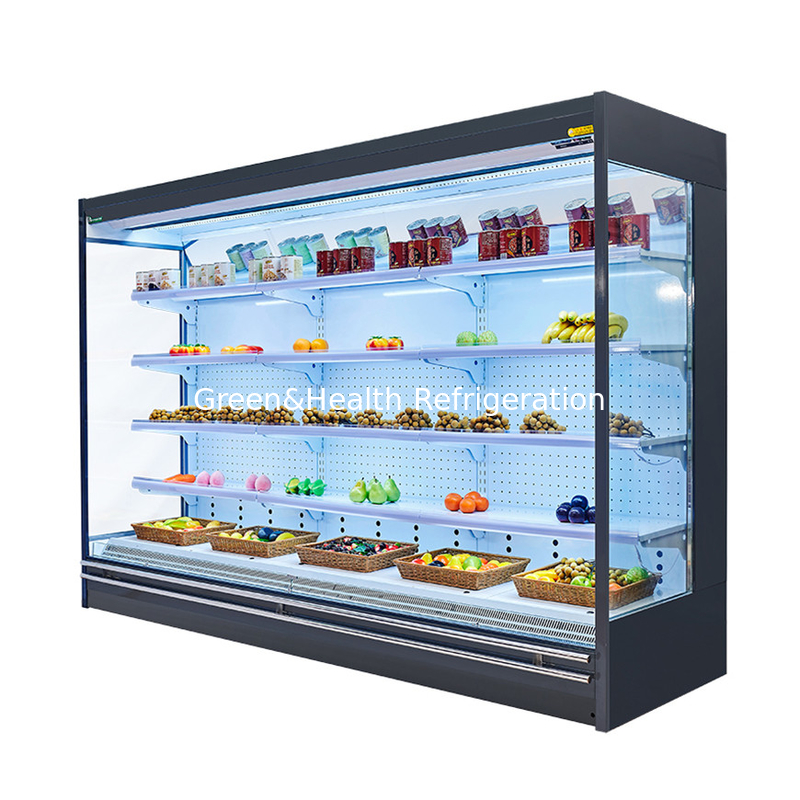 Display aberto Frigorífico Refrigerante para alimentos e bebidas frescos Display temperatura 2-8C