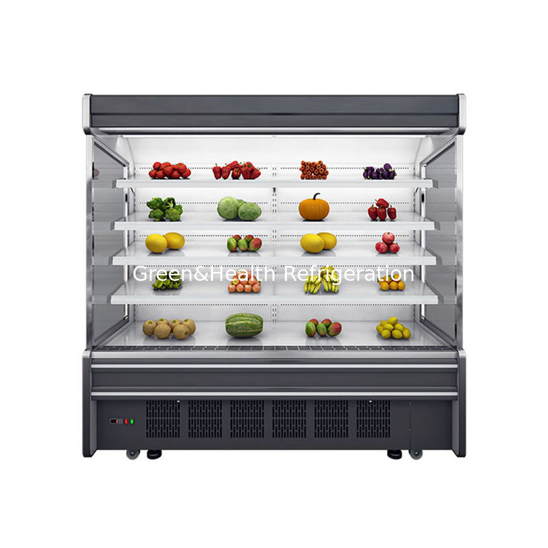 Refrigerador comercial de vários andares com 4 prateleiras 5 espaços de exibição Iluminação LED e refrigerante R22