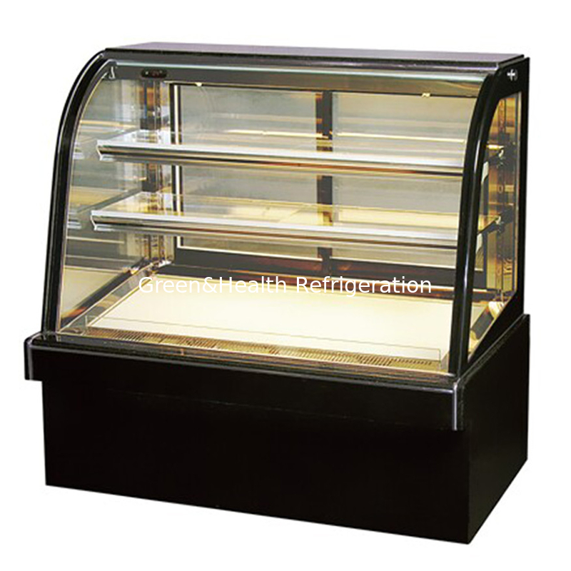 Base de mármore 2 camadas Decks Cake Display Freezer para pastelaria de sushi serpente Display