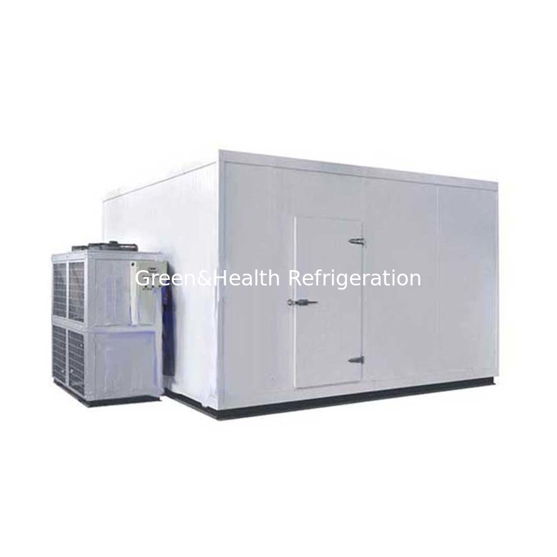 Sala de armazenamento a frio profissional para vegetais, frutas, carnes e peixes com refrigeração por água ou ar