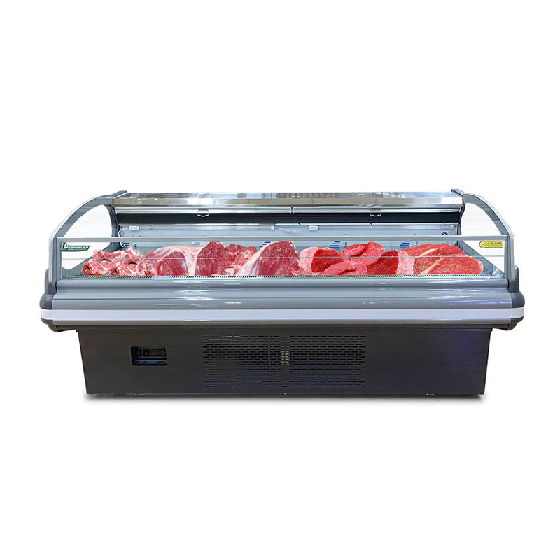 Ventilador de refrigeração de aço inoxidável Display de carne congelador -2 a 8.C com luz LED