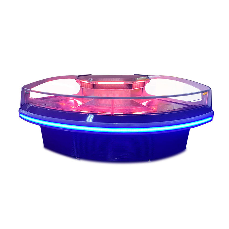 Ventilador de refrigeração de aço inoxidável Display de carne congelador -2 a 8.C com luz LED