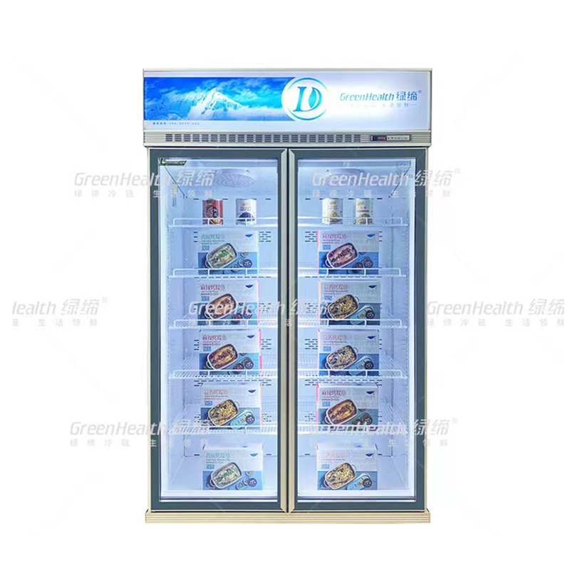 Acontecimento de energia Display comercial personalizável congelador para a conservação de produtos alimentares