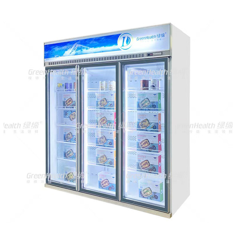 Acontecimento de energia Display comercial personalizável congelador para a conservação de produtos alimentares