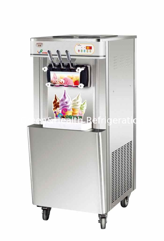 Máquinas de fazer sorvete em pé 3 sabores máquina de sorvete macio