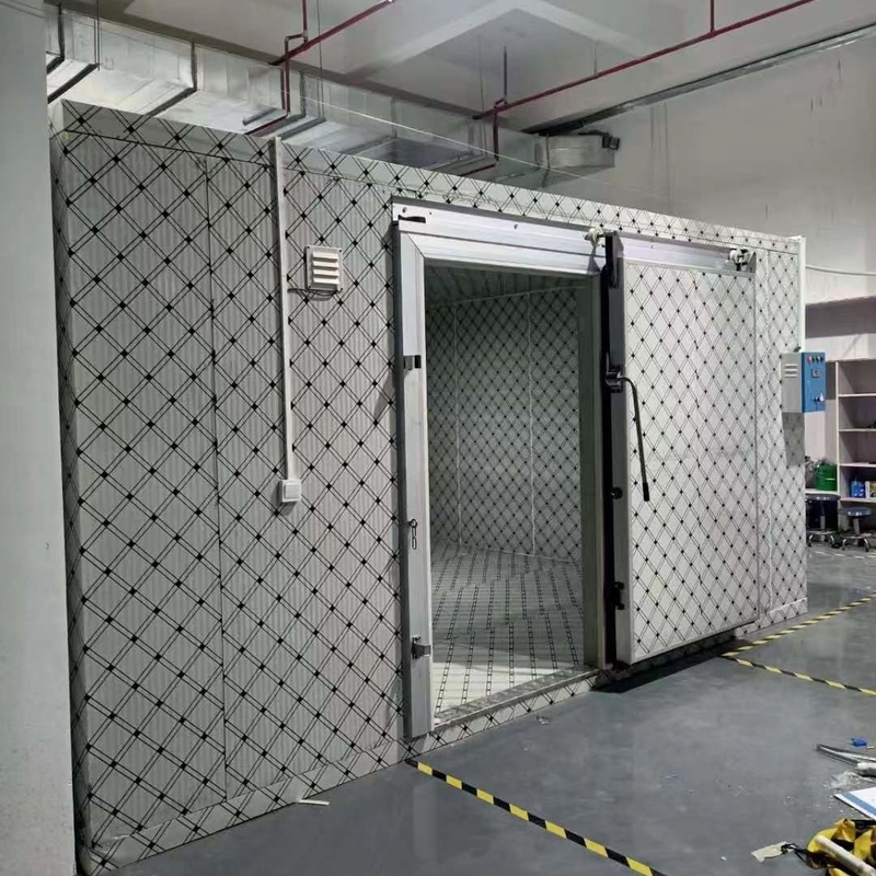 Sala de armazenamento a frio personalizada para congelação de peixe e carne com sistema de controlo automático