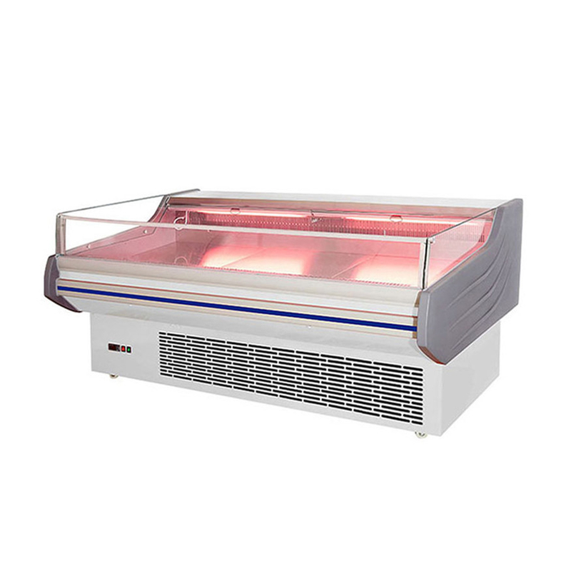 Refrigerador do hipermercado Comparador de tipo aberto 2.5M Frigorífico de exibição de carne fresca