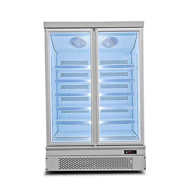 Eficiência energética 1 2 3 Porta de vidro congelador com porta traseira automática rápida