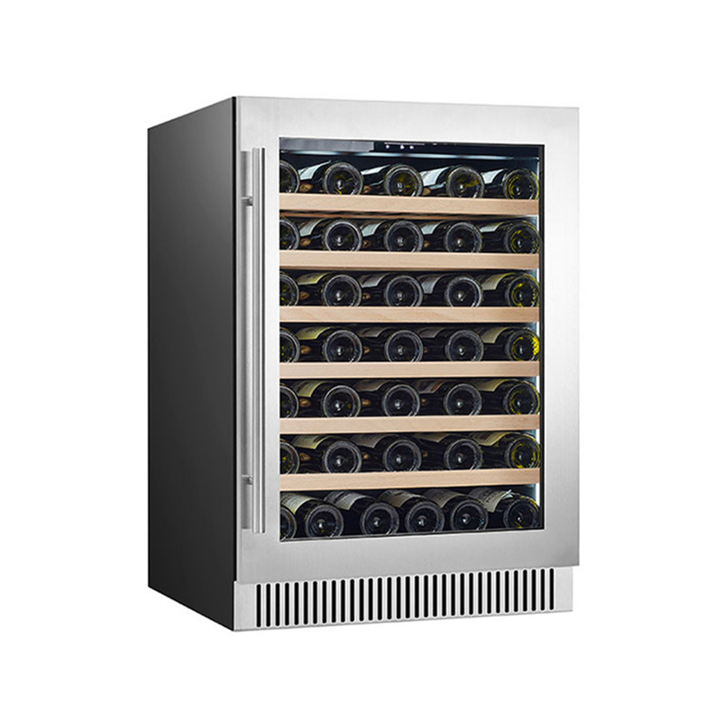 Refrigerador de vinho de 60 garrafas elétrico de dupla zona para armazenamento e conservação de vinho