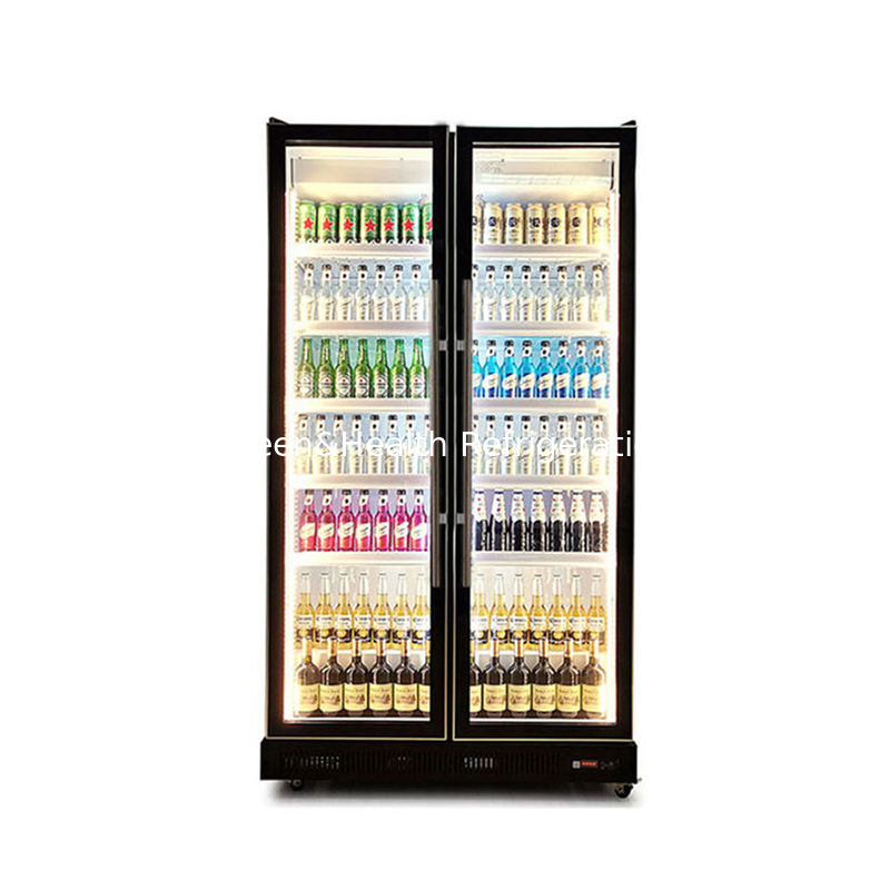 Swing Door Liquor Drinks Display Freezer com refrigerante R290 e vidro Low E