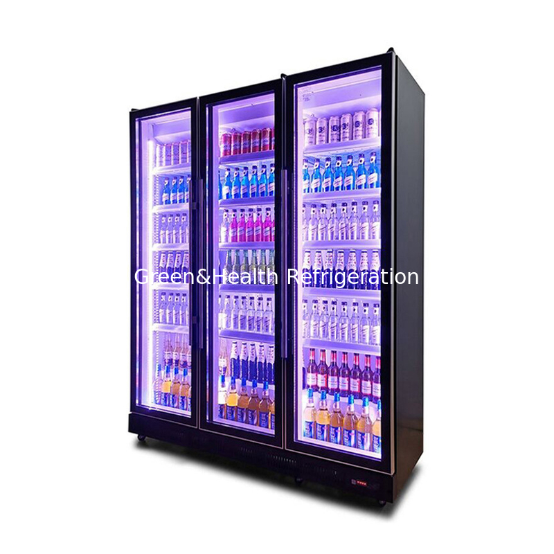 Swing Door Liquor Drinks Display Freezer com refrigerante R290 e vidro Low E