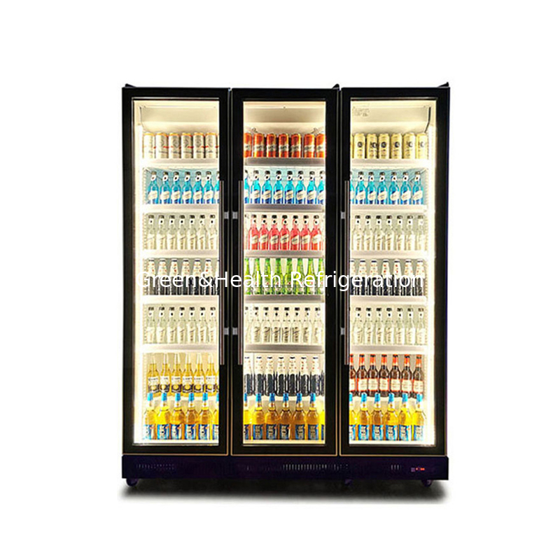 Swing Door Liquor Drinks Display Freezer com refrigerante R290 e vidro Low E