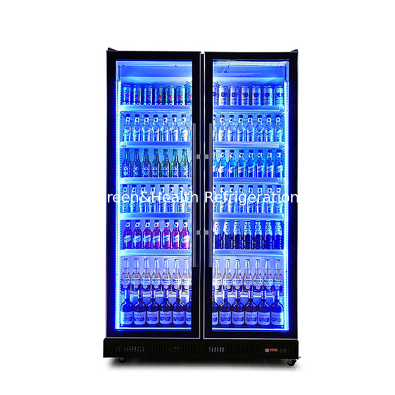 Swing Door Liquor Drinks Display Freezer com refrigerante R290 e vidro Low E