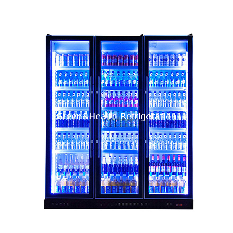 Swing Door Liquor Drinks Display Freezer com refrigerante R290 e vidro Low E