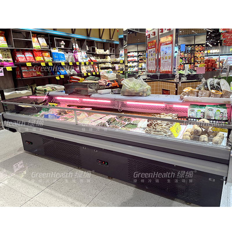 Grande -2 ~ 8oC Display de carnes portáteis de deli Refrigerador Freezer aberto