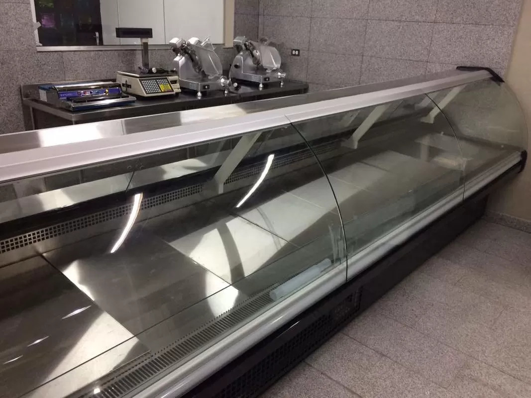 Plug-in sistema Deli Display Refrigerador Display Carne Cooler Case para loja