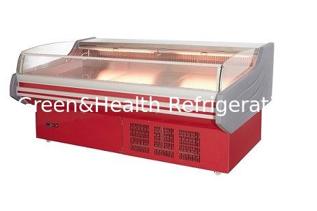 Congelador de aço inoxidável de 800L com exibição horizontal aberta para frigorífico comercial