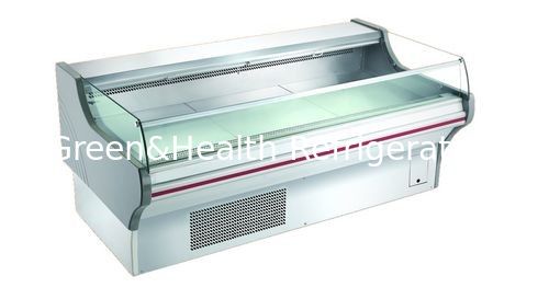 Congelador de aço inoxidável de 800L com exibição horizontal aberta para frigorífico comercial