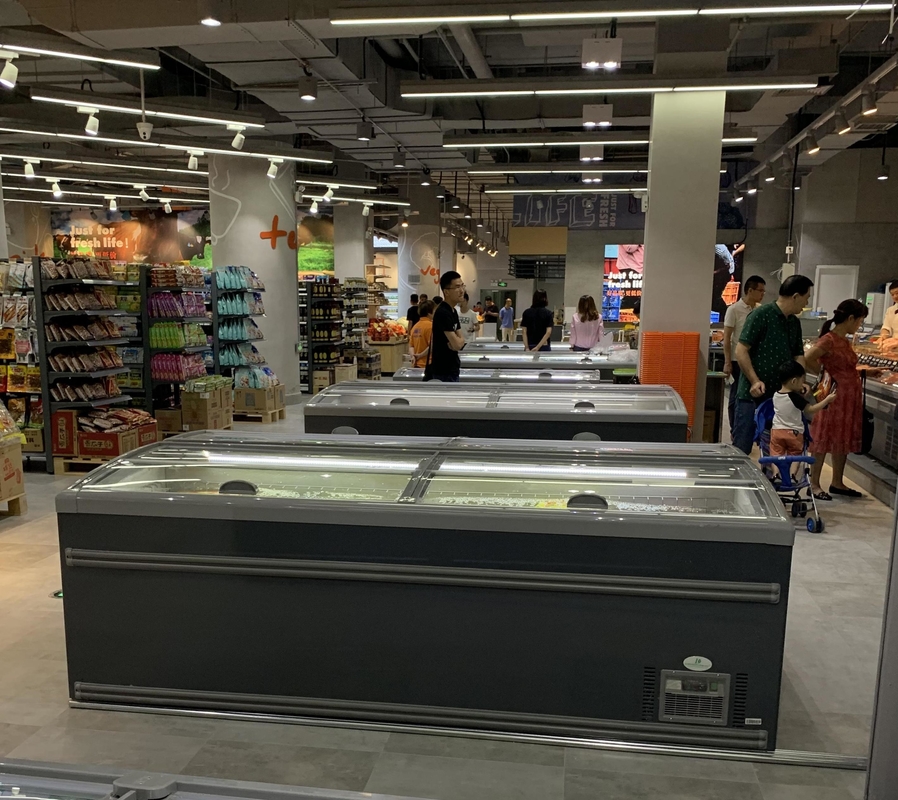 Sistema de refrigeração direta congelador comercial com display com temperatura de -18-22°C e volume de 630L