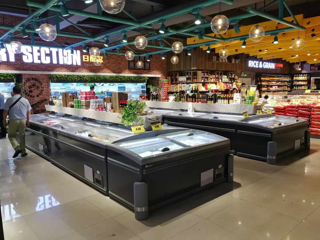 Sistema de refrigeração direta congelador comercial com display com temperatura de -18-22°C e volume de 630L