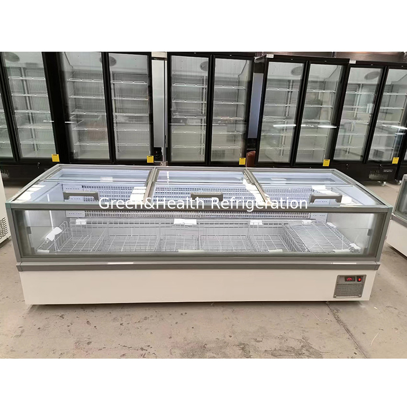 Fabrica Vendas directas Comercial Horizontal Grande Display de armazenamento Commodity Island Cabinet
