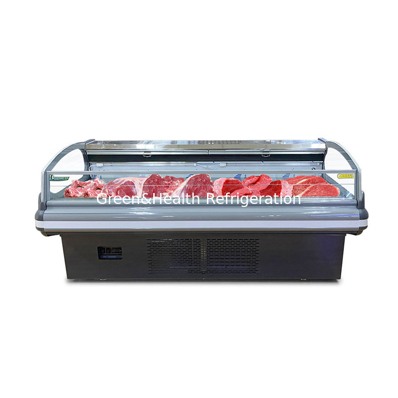 Lojas de carne / supermercados Refrigeradores de armazenamento com luzes LED para armazenamento de carne fresca