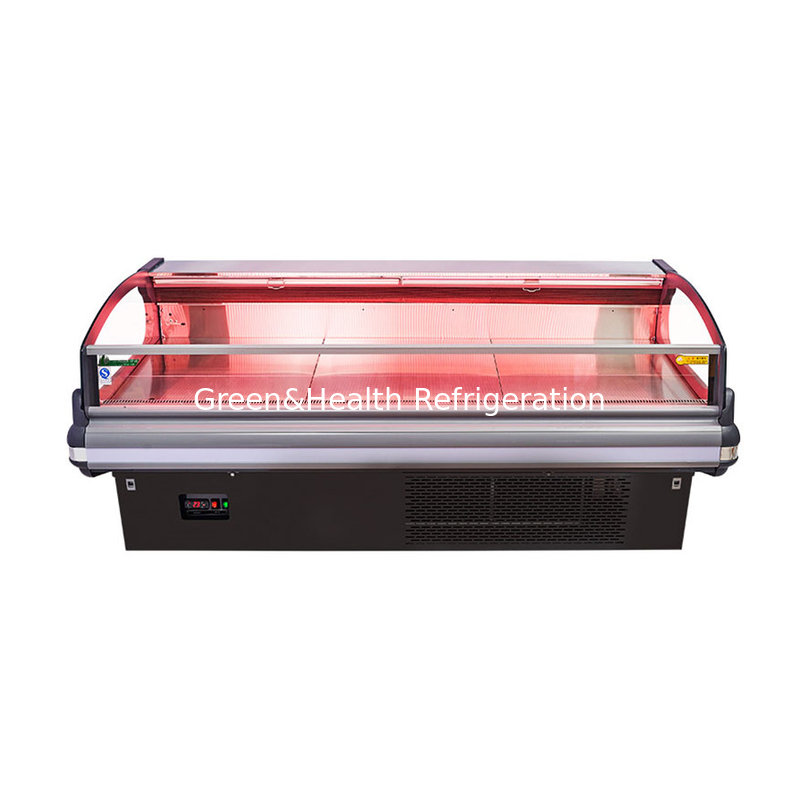 Lojas de carne / supermercados Refrigeradores de armazenamento com luzes LED para armazenamento de carne fresca