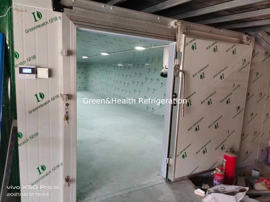 Sala de armazenamento comercial de alimentos Sala de armazenamento de resfriado Interior congelador com piso