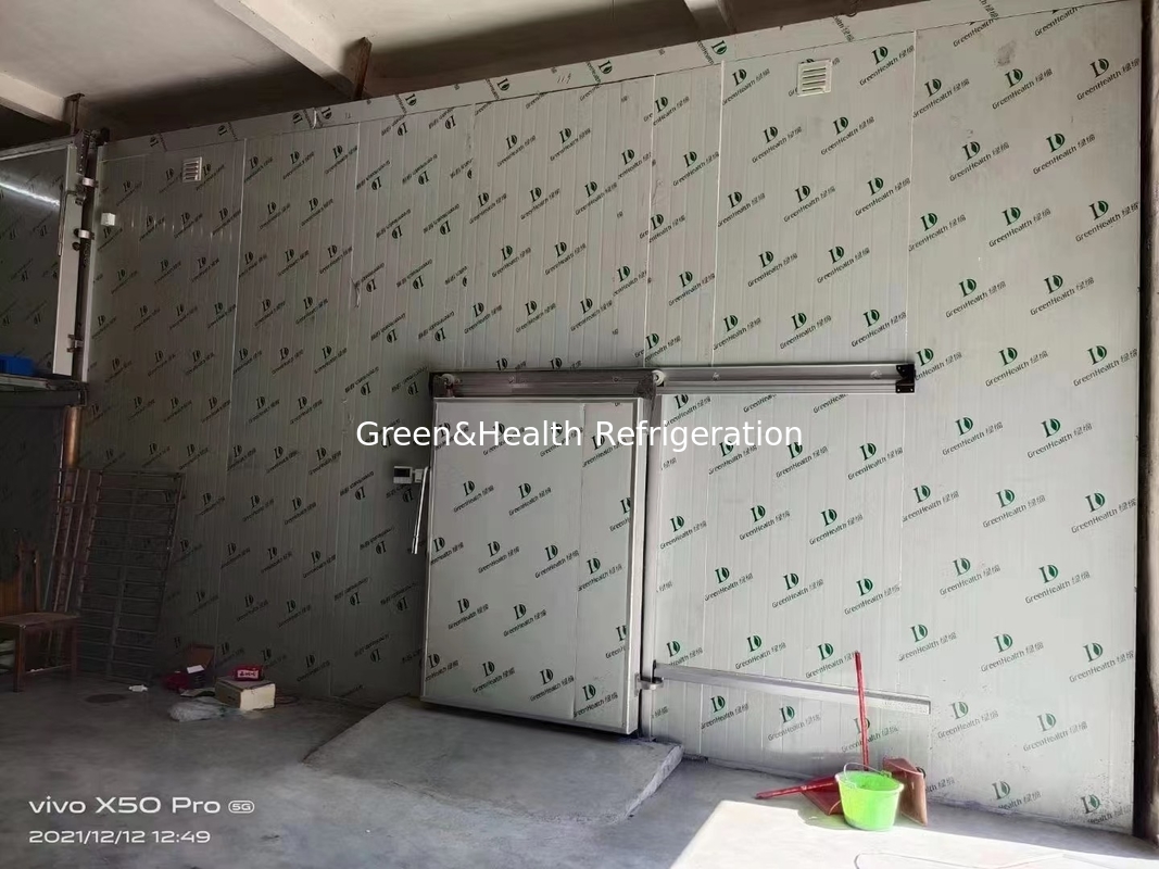 Sala de armazenamento comercial de alimentos Sala de armazenamento de resfriado Interior congelador com piso