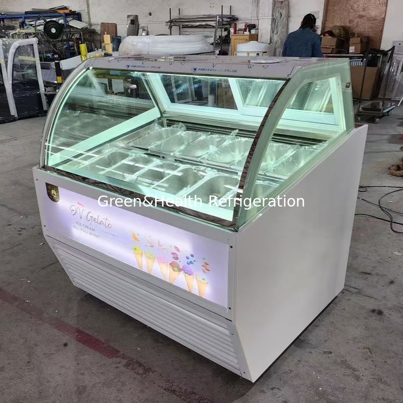 Equipamento de geladeira Gelato geladeira Display Freezer com 10 a 22 GN panelas