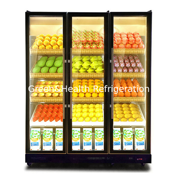 1154L Três portas Loja colorida Bebidas Refrigerador de armazenamento