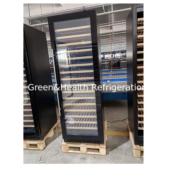 Refeitório de madeira de faixa de porta única ou dupla Porta de vidro Refrigerador de armazenamento de vinho tinto