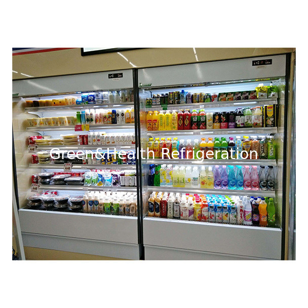 Lojas de conveniência usam frigoríficos de vidro transparente aberto de várias camadas