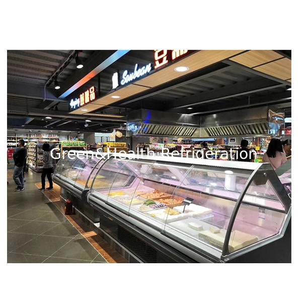 Display de armazenamento de alimentos cozidos congelador de alimentos cozidos
