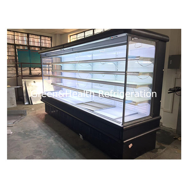 Máquina de interior de estilo europeu Supermercado / loja de frutas e vegetais Display de armazenamento de armazenamento de cortina de ar Gabinete congelador