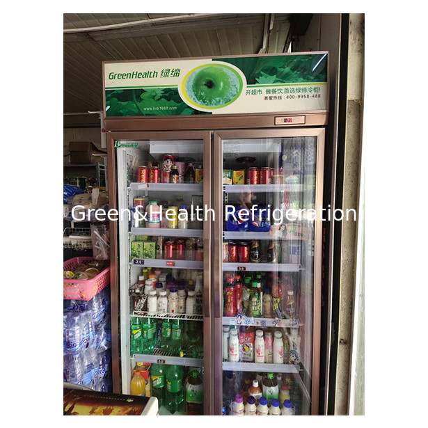Supermercado comercial / Loja 2 / 3 Portas de vidro Frigorífico Econômico Frigorífico de exibição