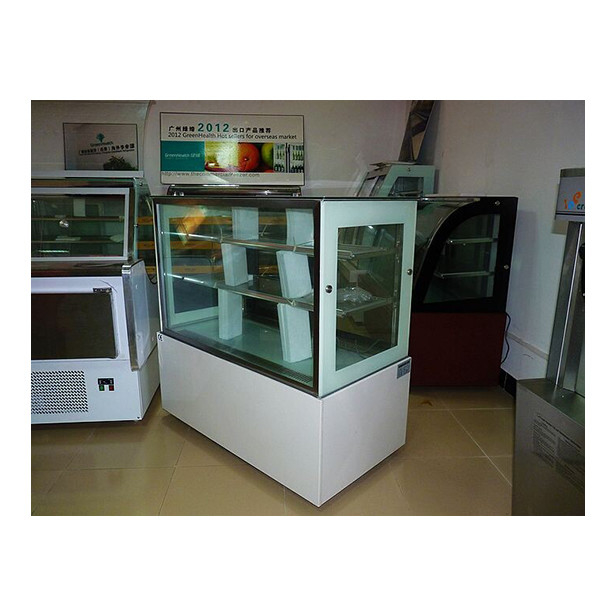 Loja de bolos de vidro transparente de camadas múltiplas usa armazenamento display display cake freezer