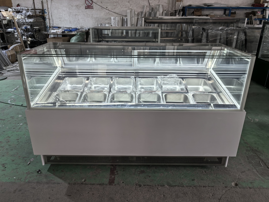 Lojas de gelados Equipamento Espetáculo de gelados Freezer Cabine de mergulho de gelados