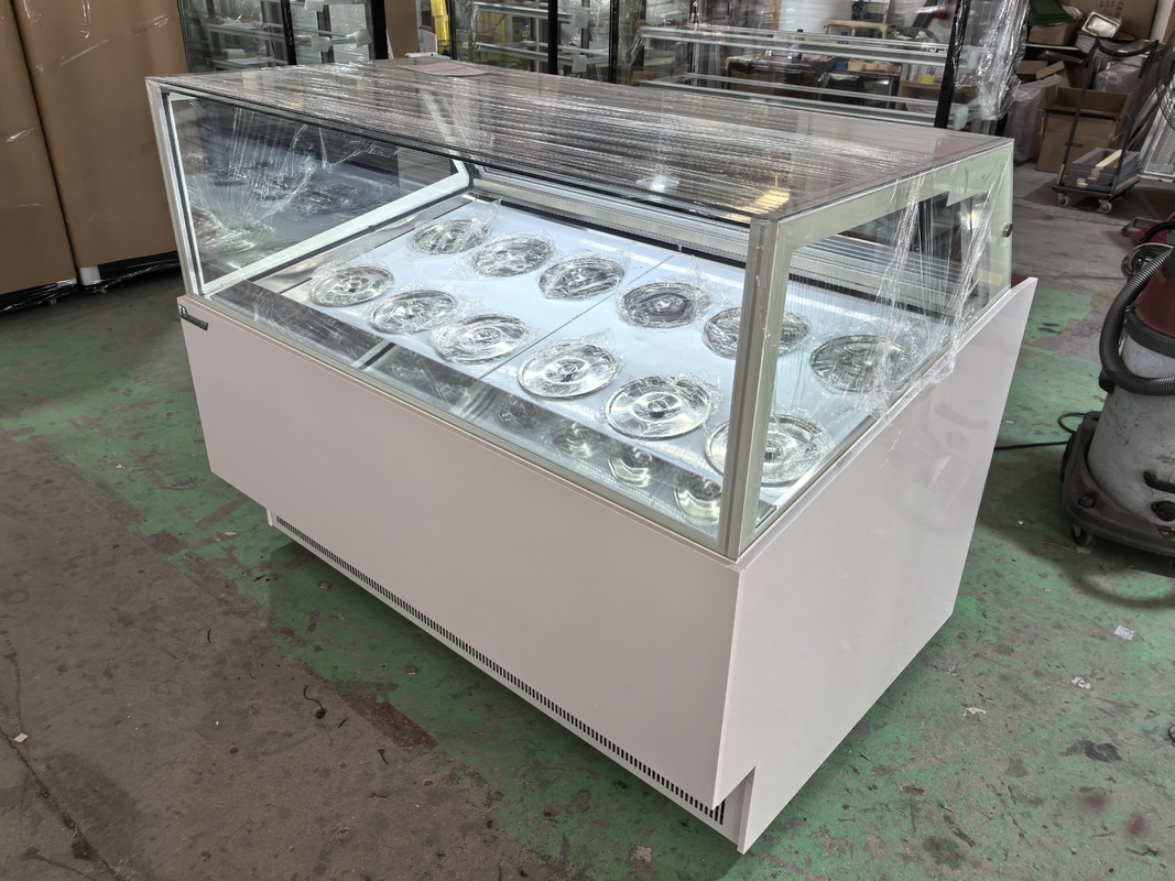 Lojas de gelados Equipamento Espetáculo de gelados Freezer Cabine de mergulho de gelados