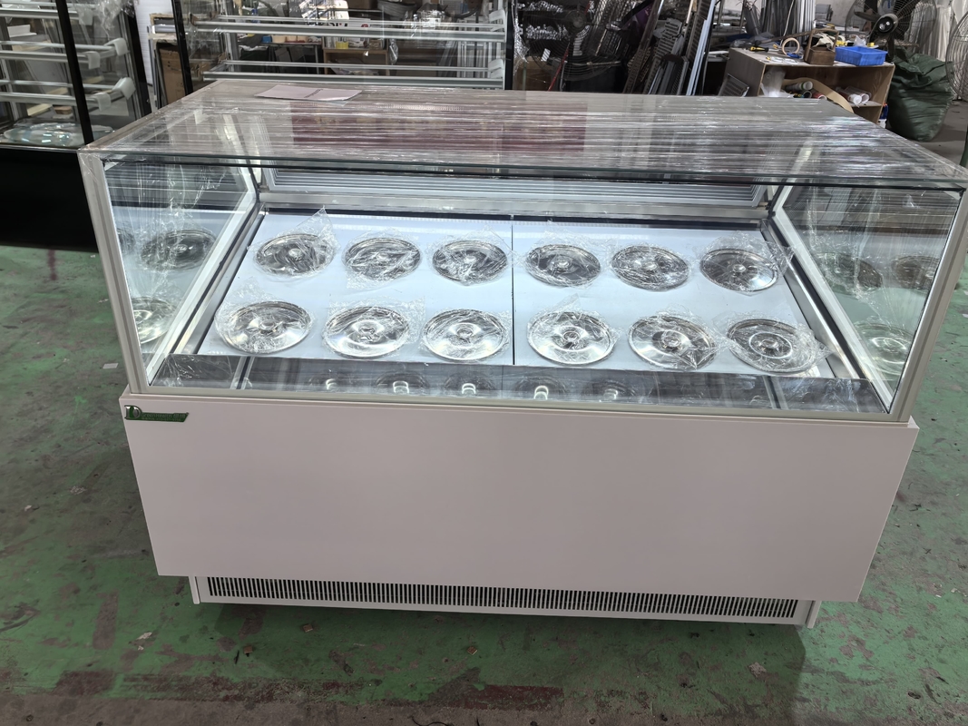 Lojas de gelados Equipamento Espetáculo de gelados Freezer Cabine de mergulho de gelados