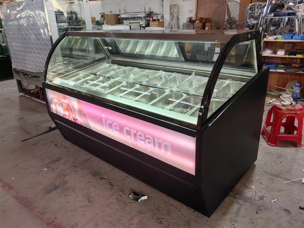 Lojas de gelados Equipamento Espetáculo de gelados Freezer Cabine de mergulho de gelados