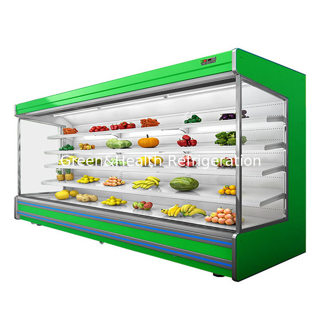 Display de armazenamento de frutas / legumes / leite Comércio Multifuncional de cortina aberta