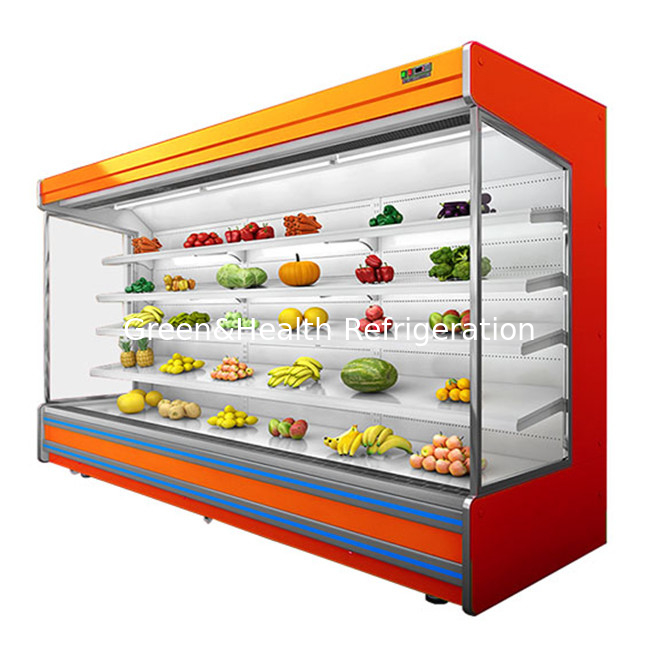 Display de armazenamento de frutas / legumes / leite Comércio Multifuncional de cortina aberta